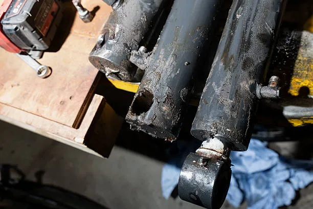 Disassembled Hydraulic Cylinder