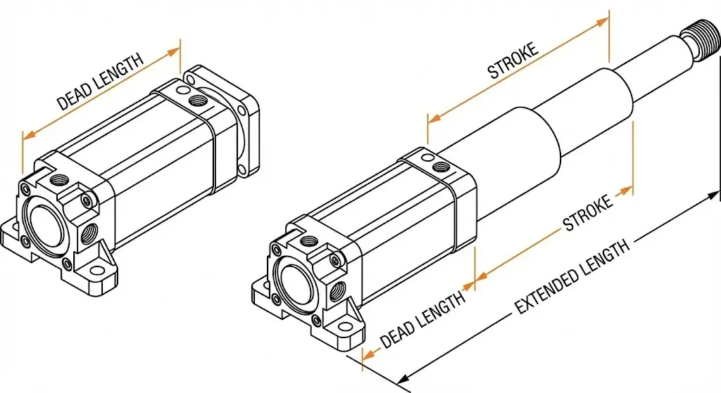 Stroke Length of a Hydraulic Cylinder